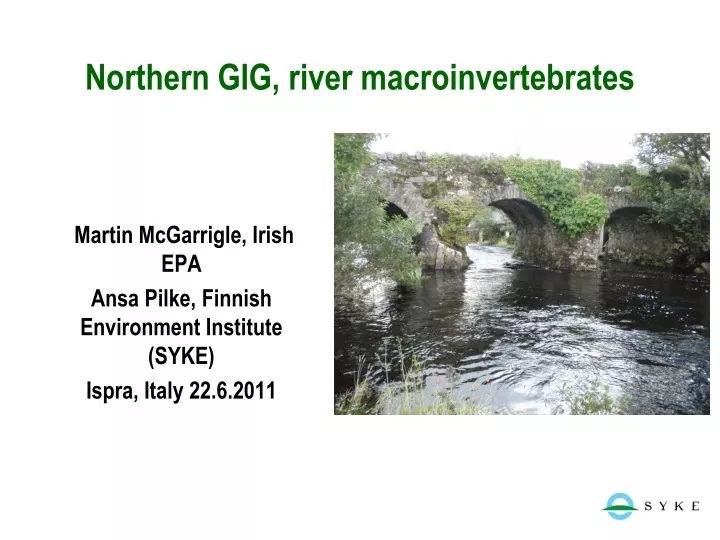 northern gig river macroinvertebrates
