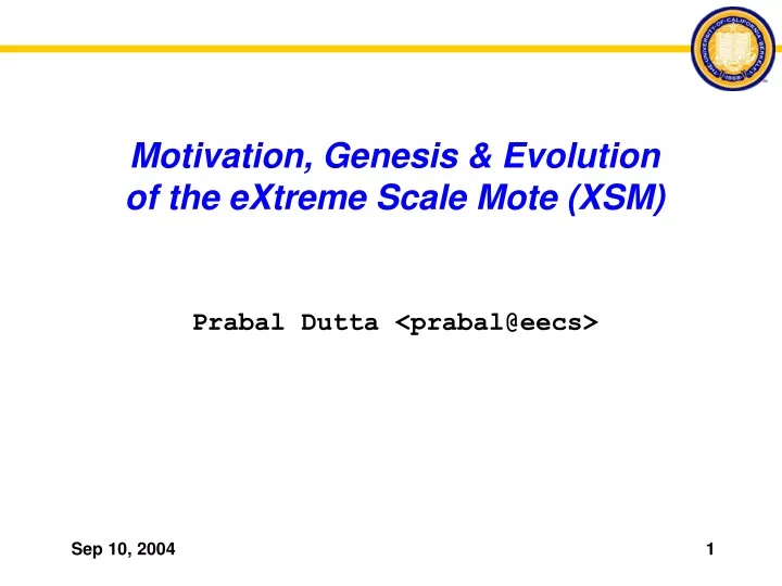 motivation genesis evolution of the extreme scale