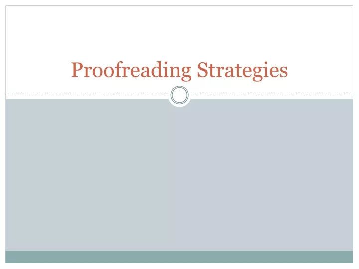 proofreading strategies