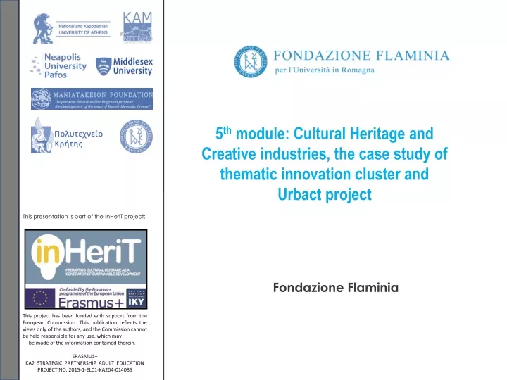 5 th module cultural heritage and creative