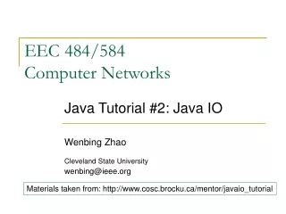 EEC 484/584 Computer Networks