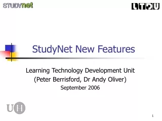 StudyNet New Features