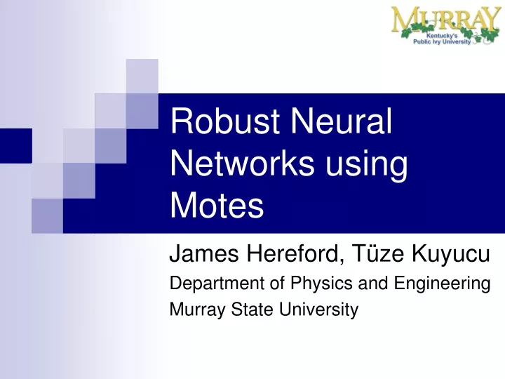 robust neural networks using motes