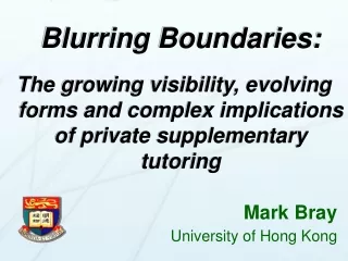 Blurring Boundaries: