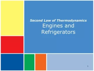 Second Law of Thermodynamics Engines and Refrigerators