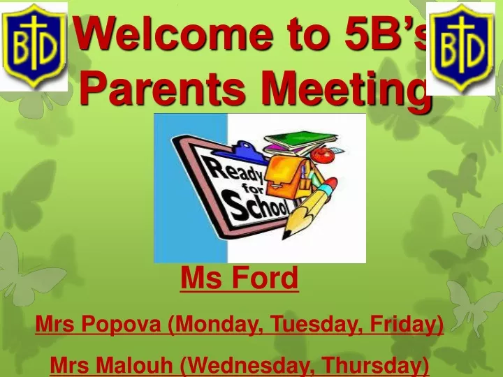 welcome to 5b s parents meeting