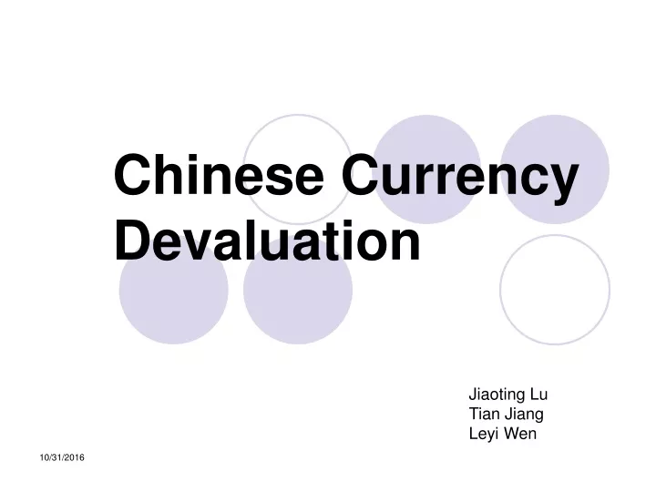 chinese currency devaluation