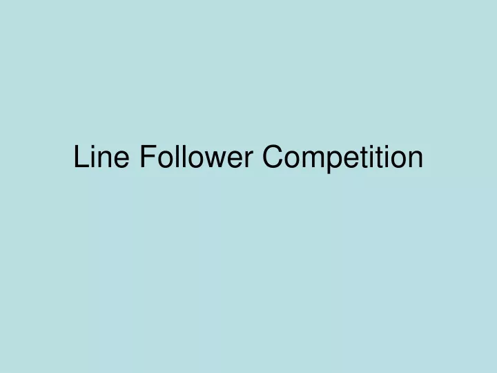 line follower competition