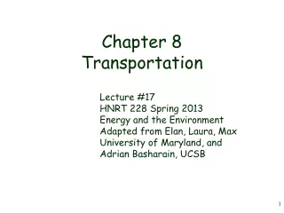 Chapter 8 Transportation