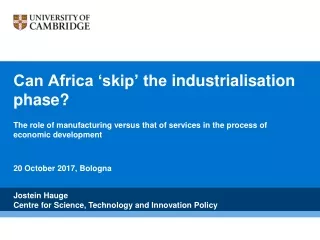 Can Africa ‘skip’ the  industrialisation  phase?