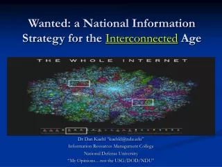Wanted: a National Information Strategy for the  Interconnected  Age