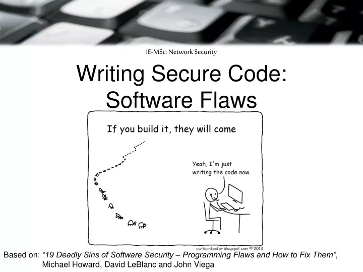writing secure code software flaws