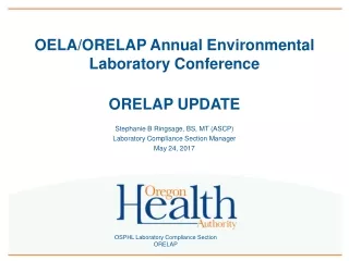 OELA/ORELAP Annual Environmental  Laboratory Conference