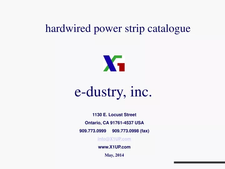 hardwired power strip catalogue
