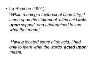 Ira Remsen (1901):