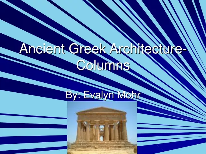 ancient greek architecture columns