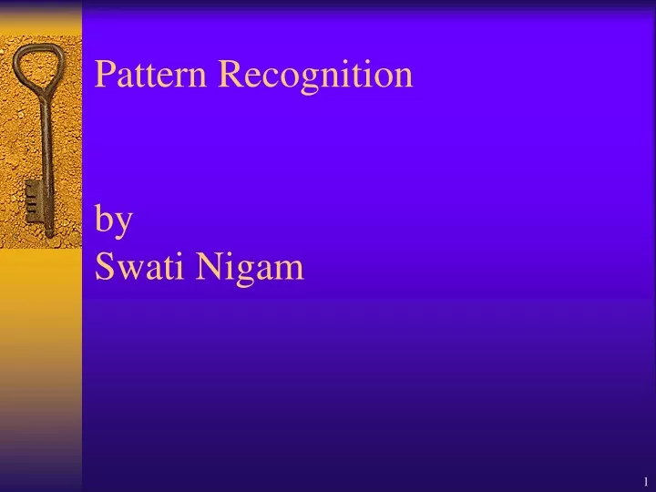 pattern recognition by swati nigam