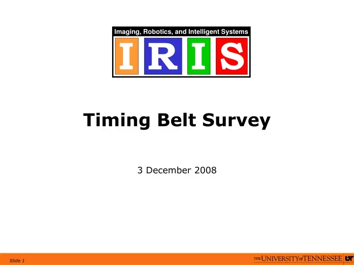 timing belt survey