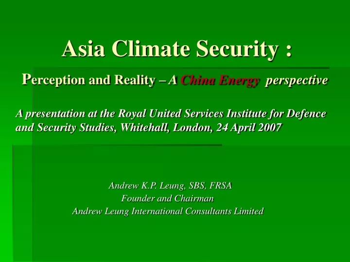 asia climate security p erception and reality