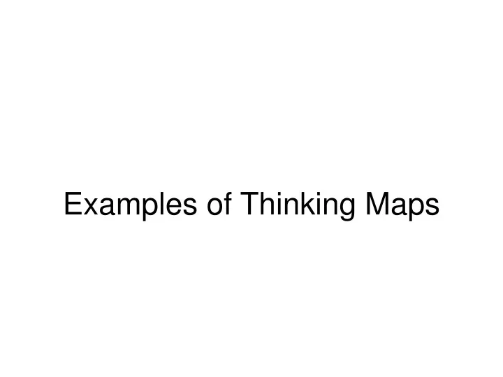 examples of thinking maps