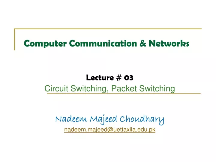 computer communication networks