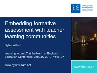 Embedding formative assessment with teacher learning communities
