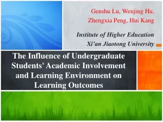 Genshu Lu, Wenjing Hu,  Zhengxia Peng, Hui Kang Institute of Higher Education