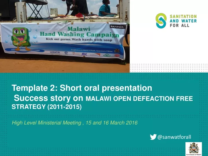 template 2 short oral presentation success story on malawi open defeaction free strategy 2011 2015