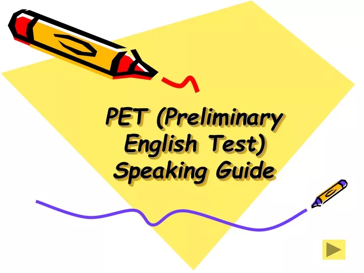 pet preliminary english test speaking guide