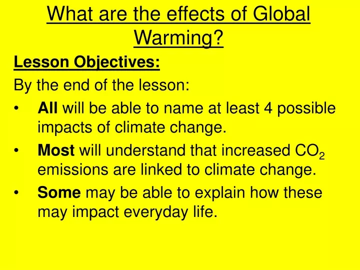 what are the effects of global warming