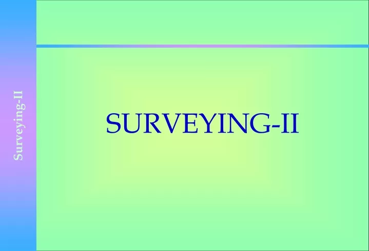 surveying ii