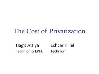 The Cost of Privatization