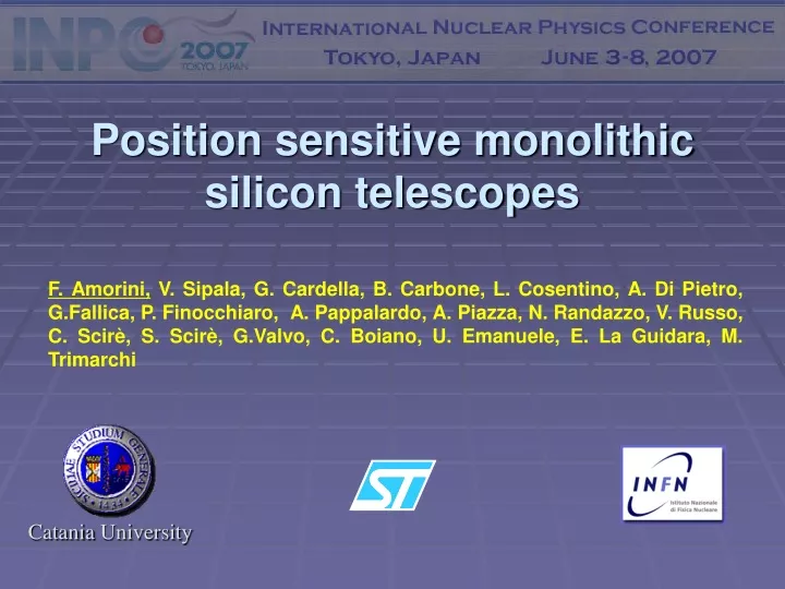 position sensitive monolithic silicon telescopes