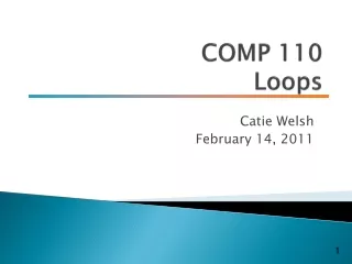 COMP 110 Loops