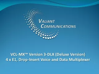 VCL-MX™ Version 3-DLX (Deluxe Version) 4 x E1, Drop-Insert Voice and Data Multiplexer