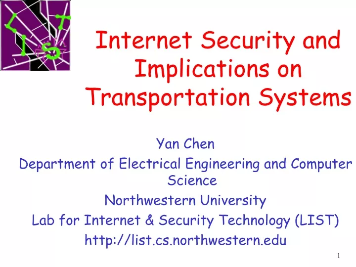 internet security and implications on transportation systems