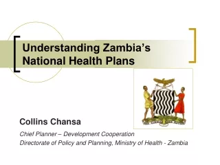 Understanding Zambia’s National Health Plans