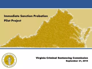 Immediate Sanction Probation  Pilot Project