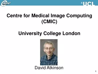 Centre for Medical Image Computing (CMIC) University College London