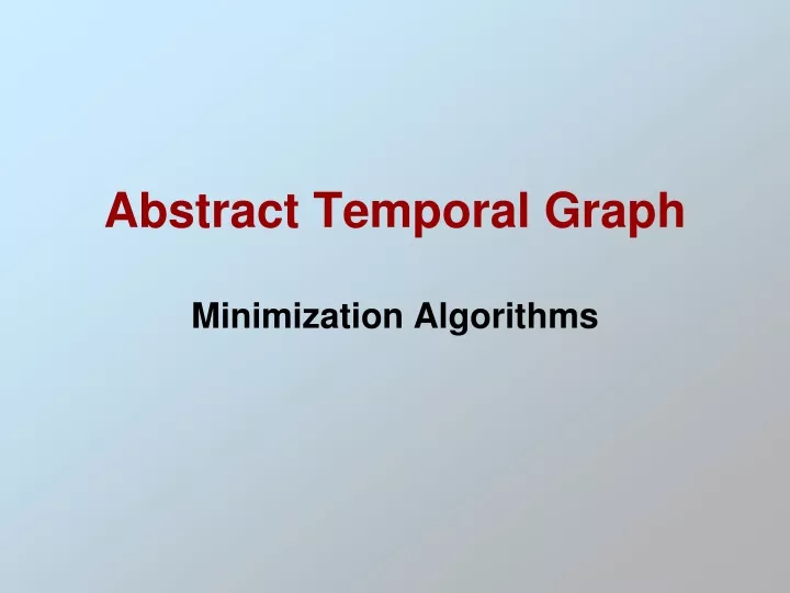 abstract temporal graph