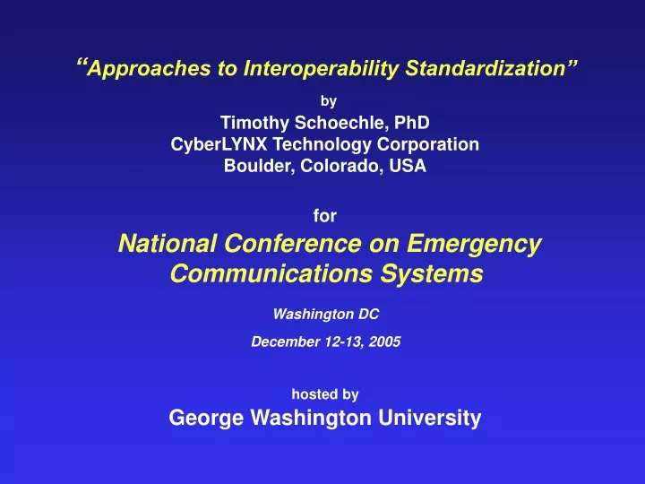 approaches to interoperability standardization