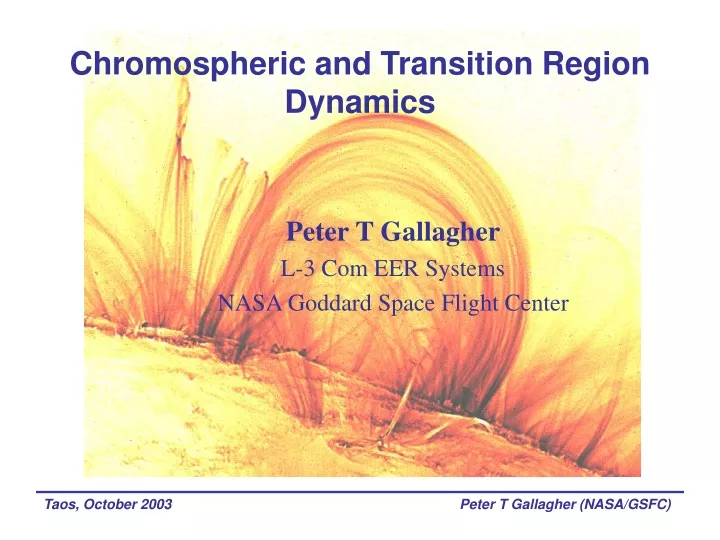 chromospheric and transition region dynamics