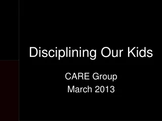Disciplining Our Kids