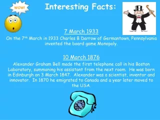 Interesting Facts: