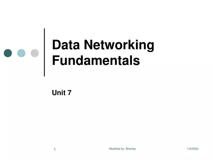 data networking fundamentals