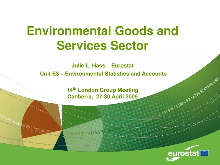 environmental goods and services sector julie