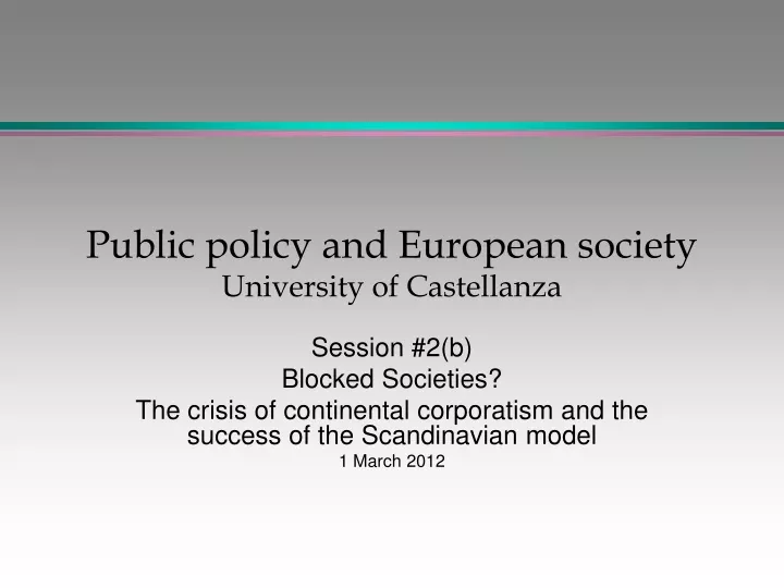public policy and european society university of castellanza