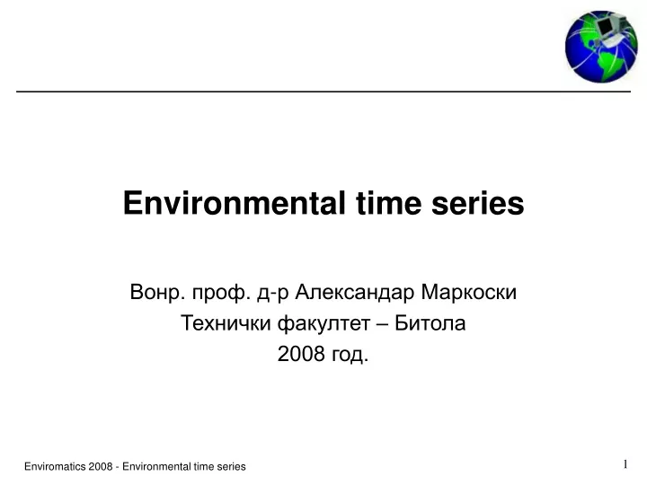 environmental time series