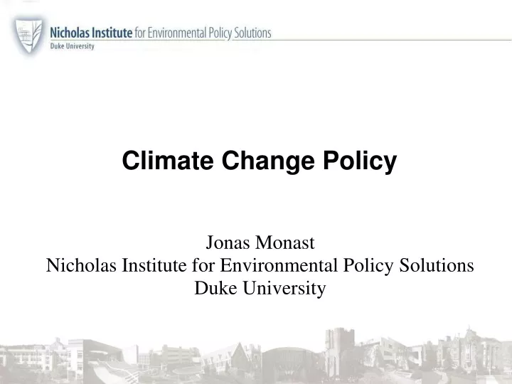 climate change policy