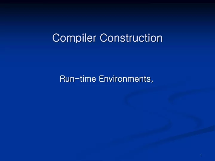 compiler construction